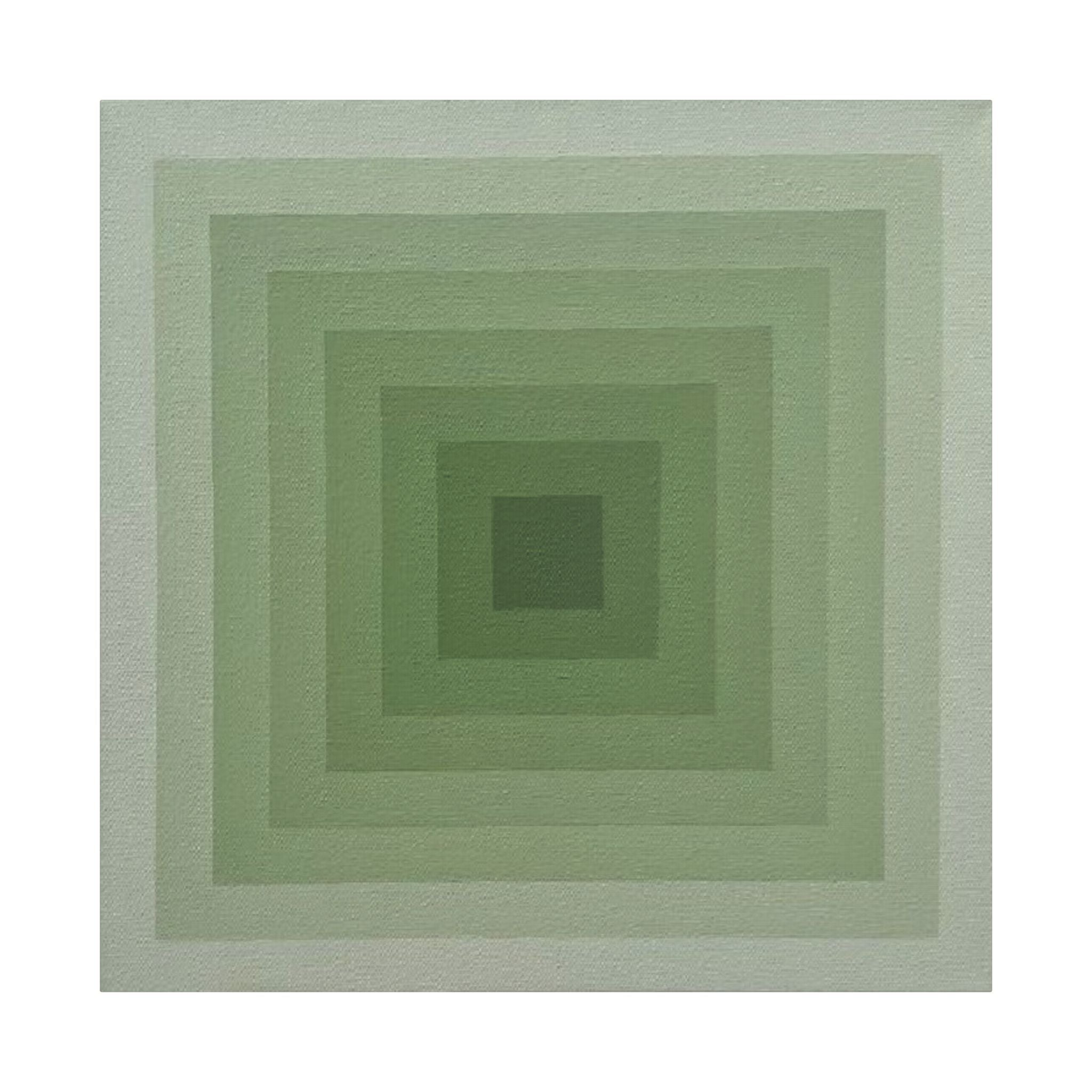 Green Gradient Geometric Canvas Print — Stretched Satin Wall Art