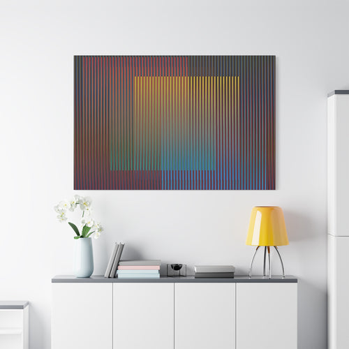 Abstract Gradient Squares Matte Canvas Print — Modern Geometric Wall Art